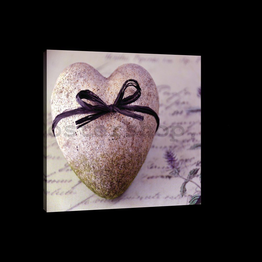 Obraz na plátně: Kamenné srdce - 75x100 cm