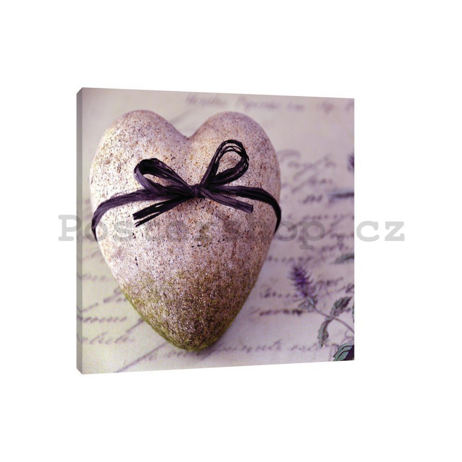 Obraz na plátně: Kamenné srdce - 75x100 cm
