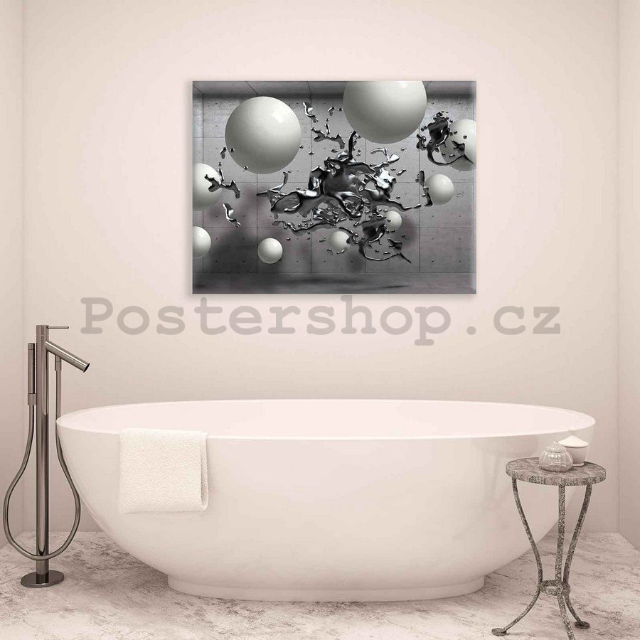 Obraz na plátně: Abstrakce (splash) - 75x100 cm