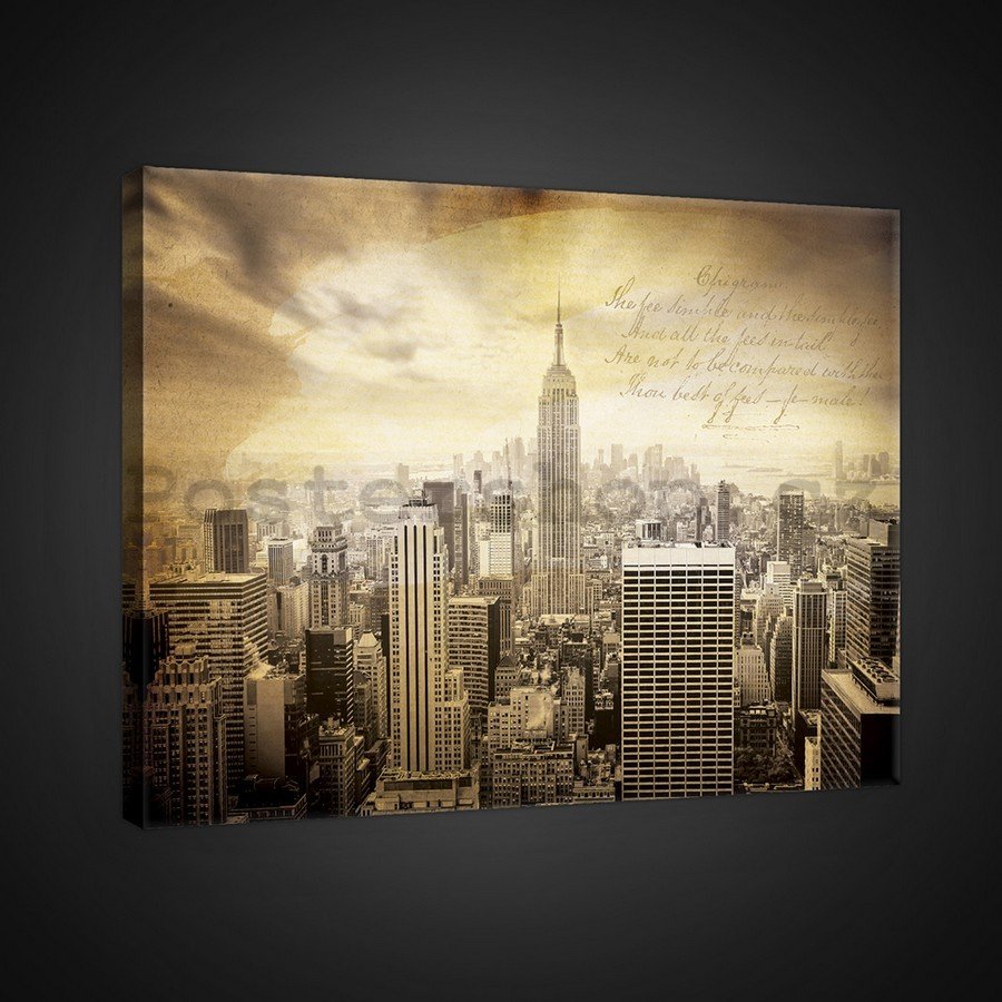 Obraz na plátně: Manhattan (vintage) - 75x100 cm
