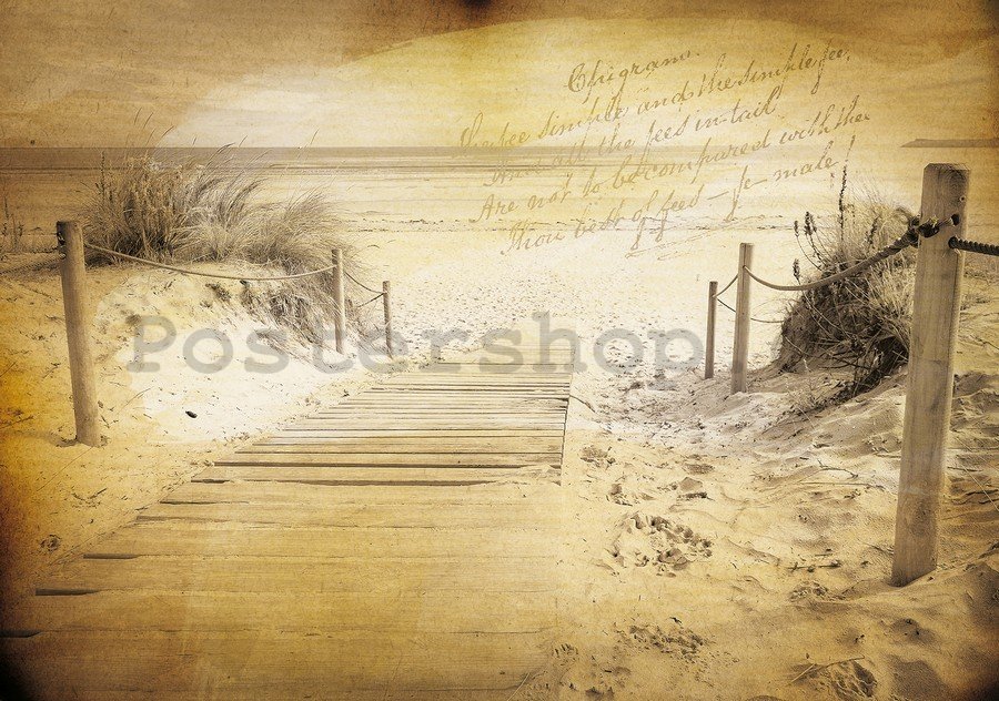 Obraz na plátně: Cesta na pláž (vintage) - 75x100 cm