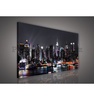 Obraz na plátně: Noční New York (2) - 75x100 cm