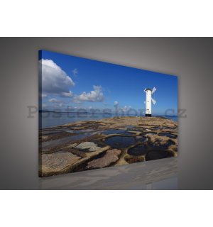 Obraz na plátně: Mlýn na pobřeží (2) - 75x100 cm
