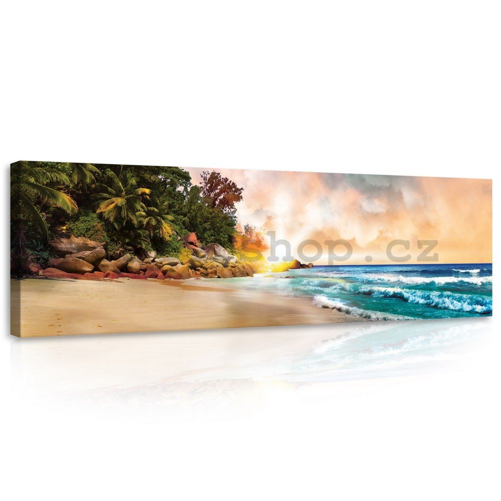 Obraz na plátně: Ráj na pláži (2) - 145x45 cm