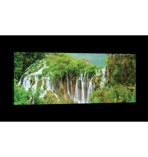 Obraz na plátně: Vodopády (3) - 145x45 cm