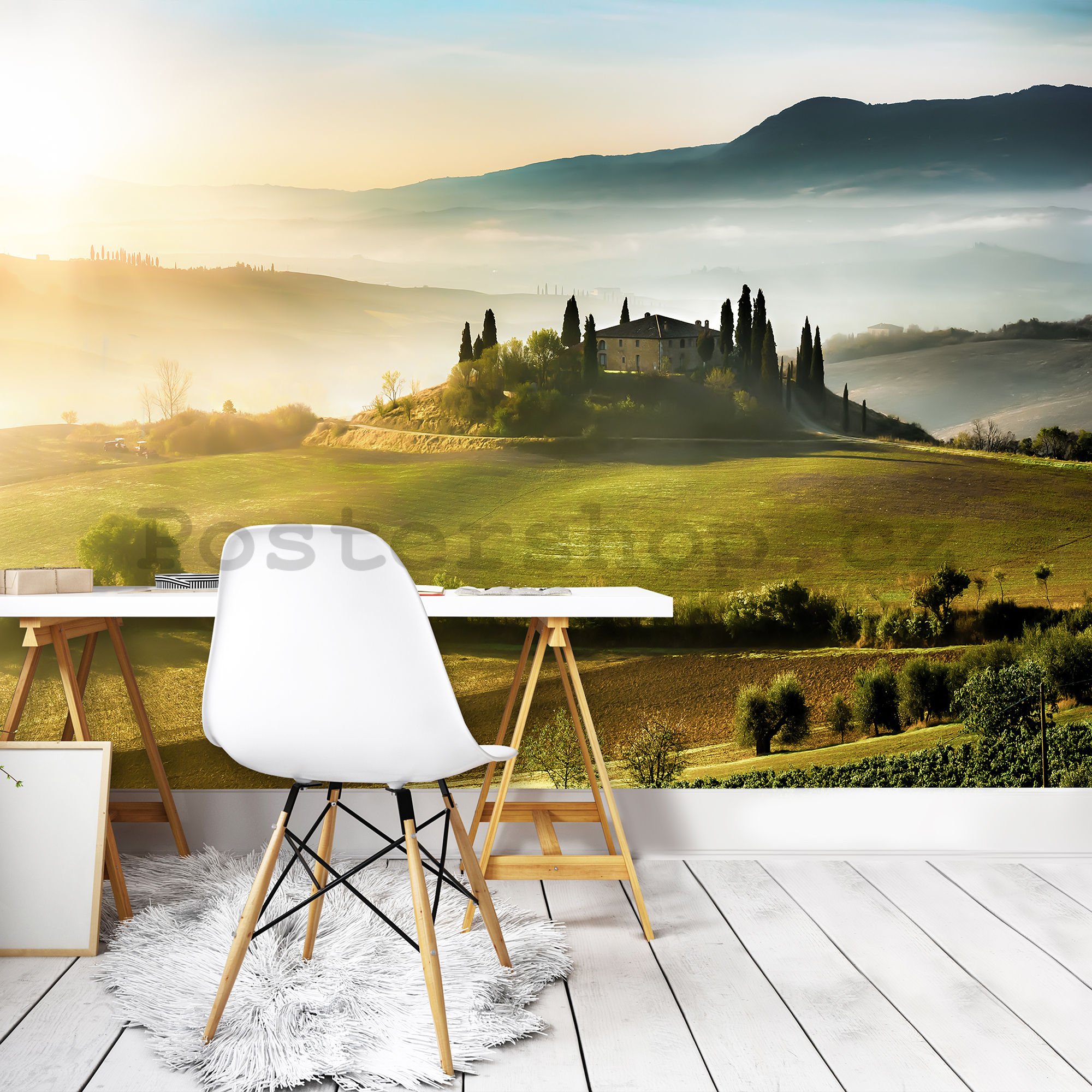 Fototapeta vliesová: Tuscany Hill - 184x254 cm