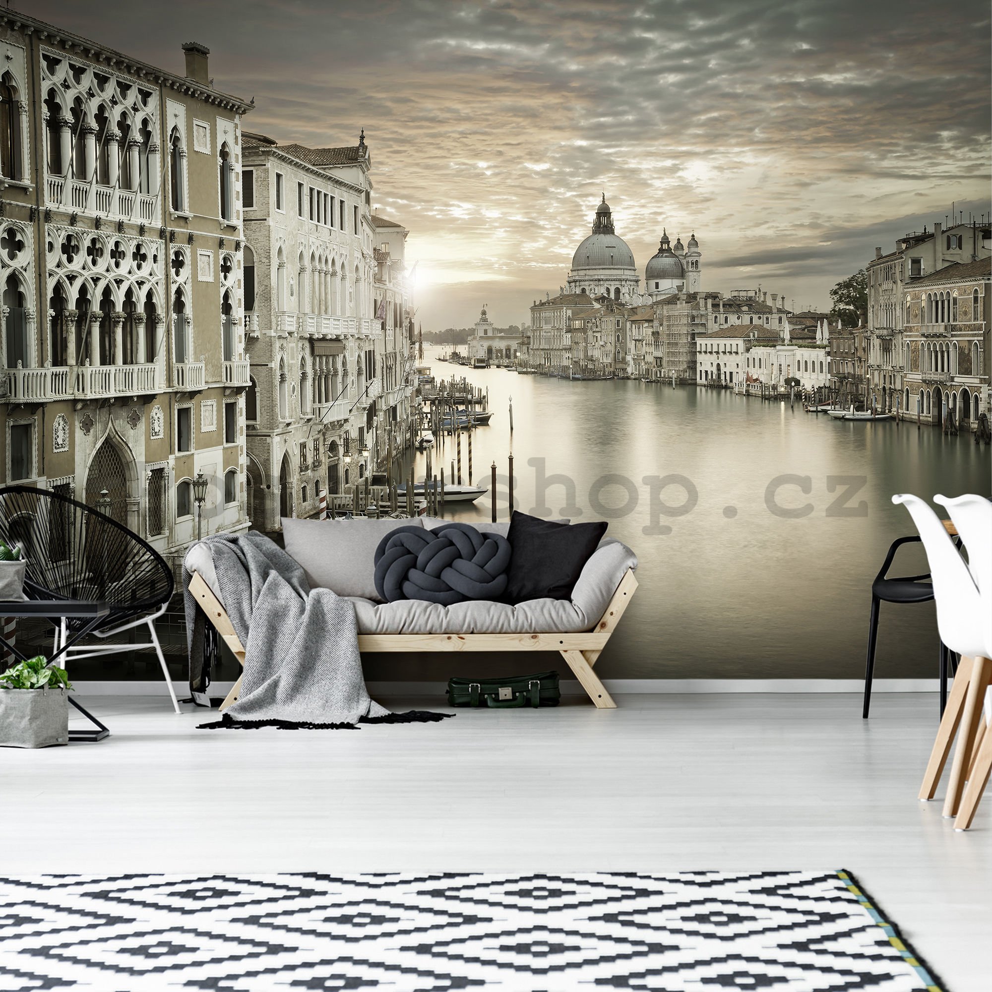 Fototapeta vliesová: Soumrak v Benátkách - 184x254 cm