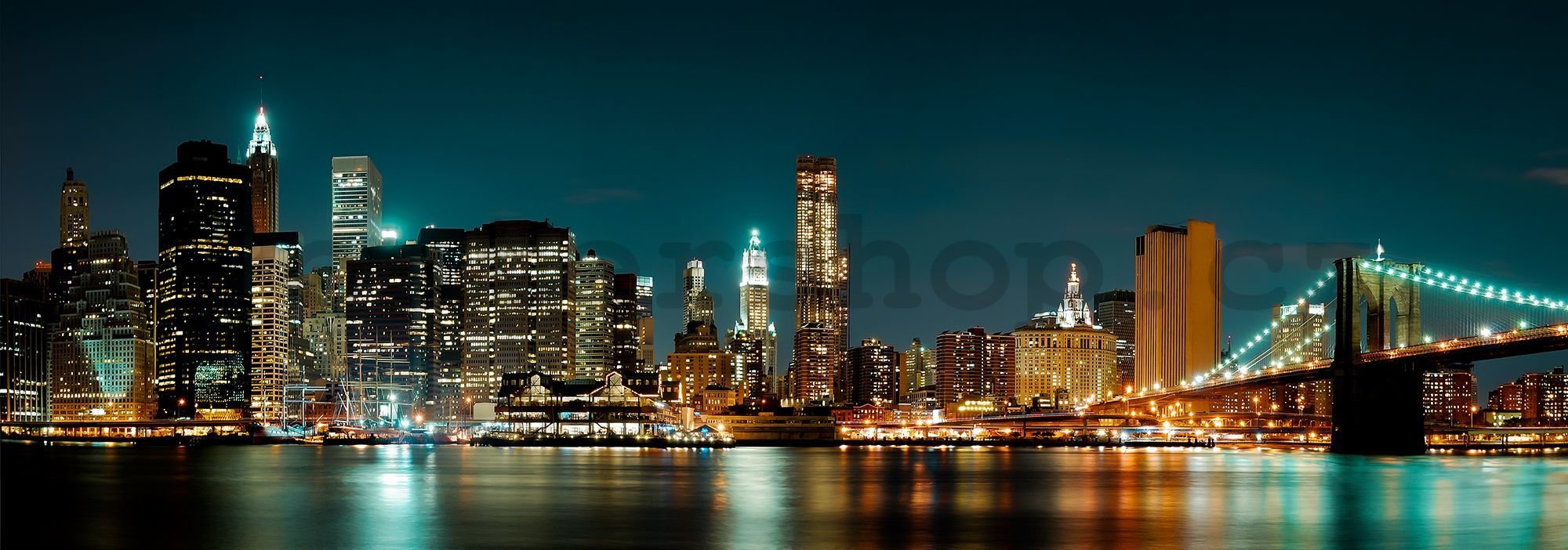Fototapeta: N.Y. v noci - 624x219 cm