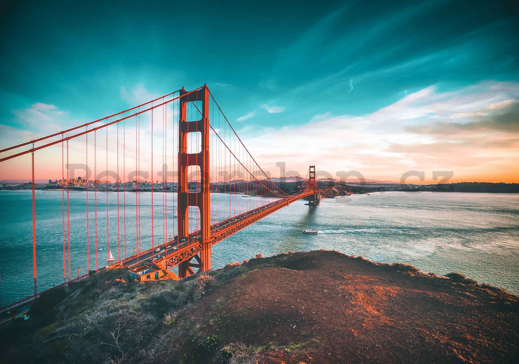 Fototapeta vliesová: Most San Francisco - 416x254 cm