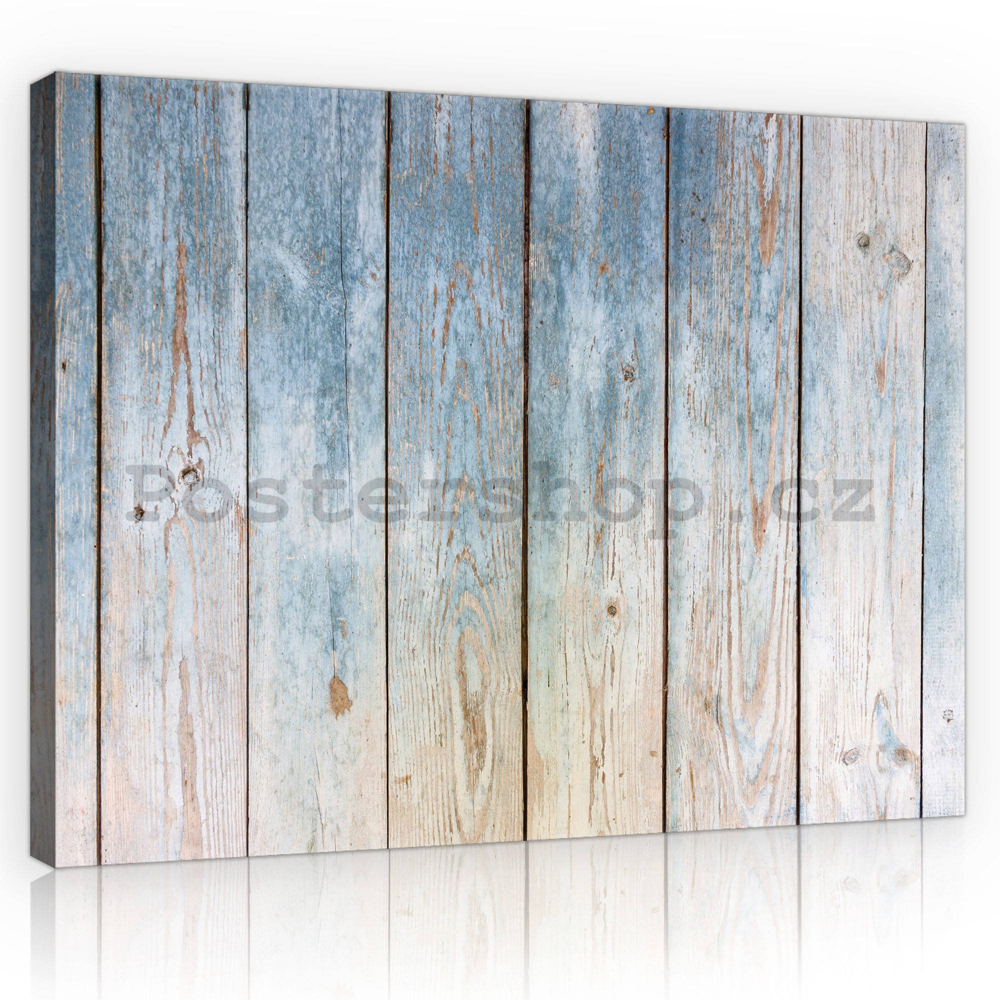 Obraz na plátně: Dřevěné příčky (5) - 75x100 cm