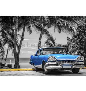 Fototapeta: Kuba modré auto u moře - 184x254 cm