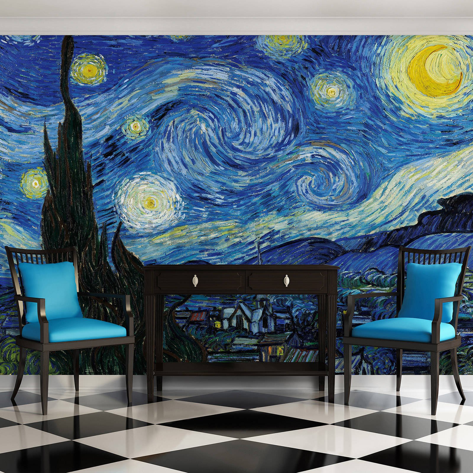Fototapeta vliesová: Vincent Van Gogh, Hvězdná noc - 104x70,5cm