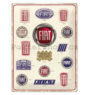 Plechová cedule: Fiat (Logo Evolution) - 40x30 cm
