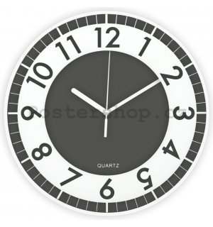Nástěnné hodiny: Moderní (tmavě šedá) - 30 cm