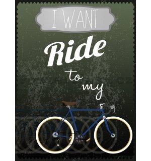 Fototapeta: I Want to Ride my Bicycle - 184x254 cm