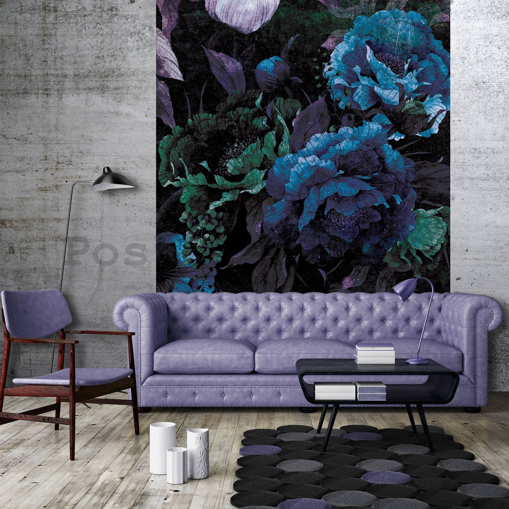 Fototapeta: Malovaná květinová kombinace (2) - 184x254 cm