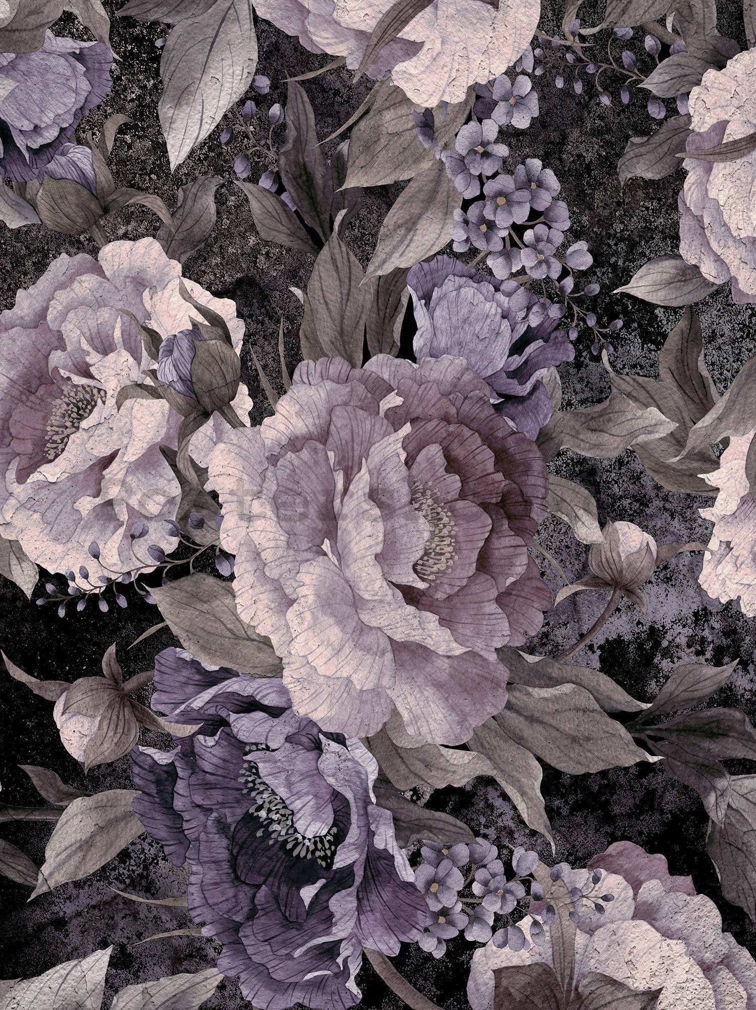 Fototapeta: Malovaná květinová kombinace (3) - 184x254 cm