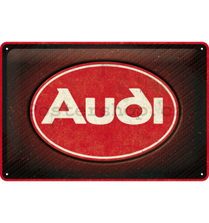 Plechová cedule: Audi Red Shine - 30x20 cm