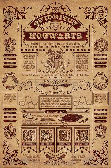 Plakát - Harry Potter (Quidditch At Hogwarts)