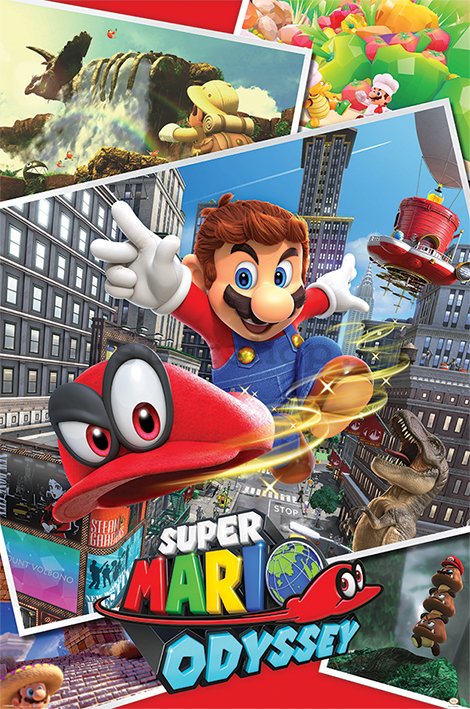 Plakát - Super Mario Odyssey (Collage)