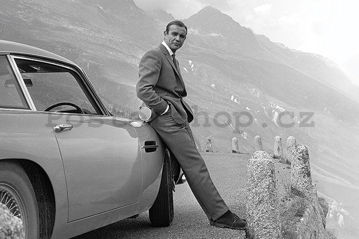 Plakát - James Bond (Connery & Aston Martin)