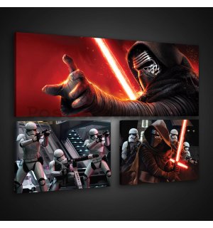 Obraz na plátně: Star Wars First Order (1) - set 1ks 80x30 cm a 2ks 37,5x24,8 cm