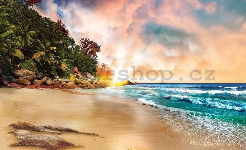 Fototapeta vliesová: Tropická pláž - 416x254 cm