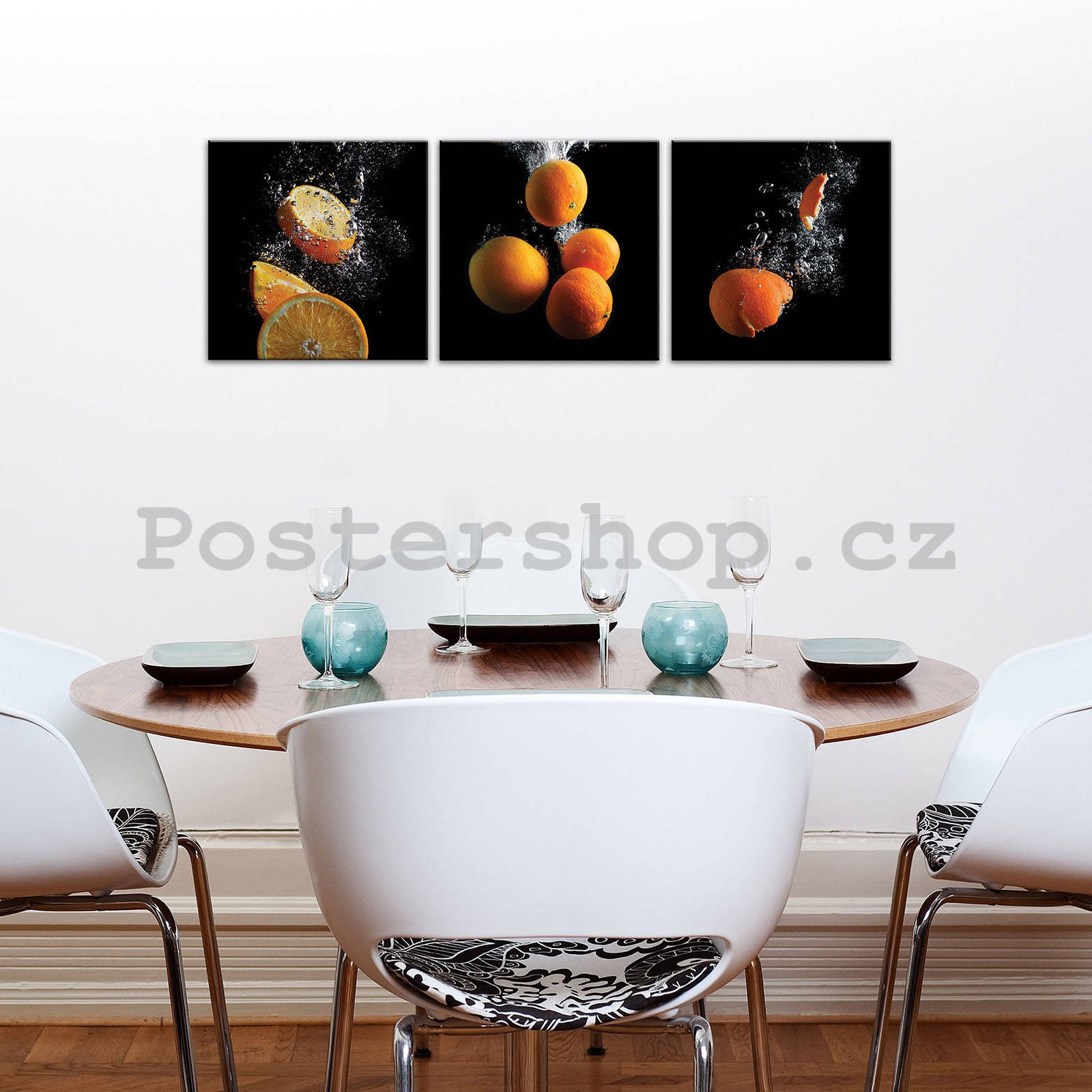 Obraz na plátně: Pomeranče (2) - set 3ks 25x25cm
