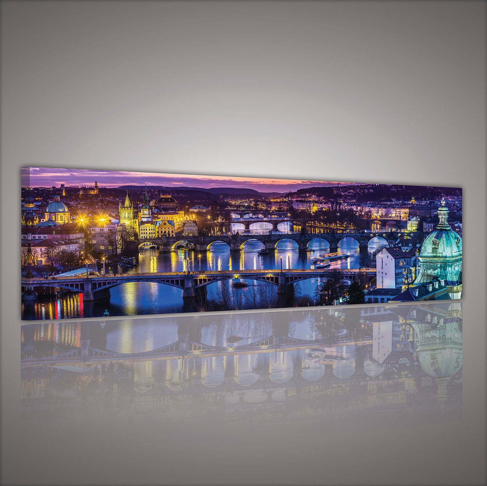 Obraz na plátně: Praha (4) - 145x45 cm