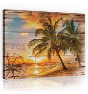 Obraz na plátně: Západ slunce v ráji (2) - 80x60 cm