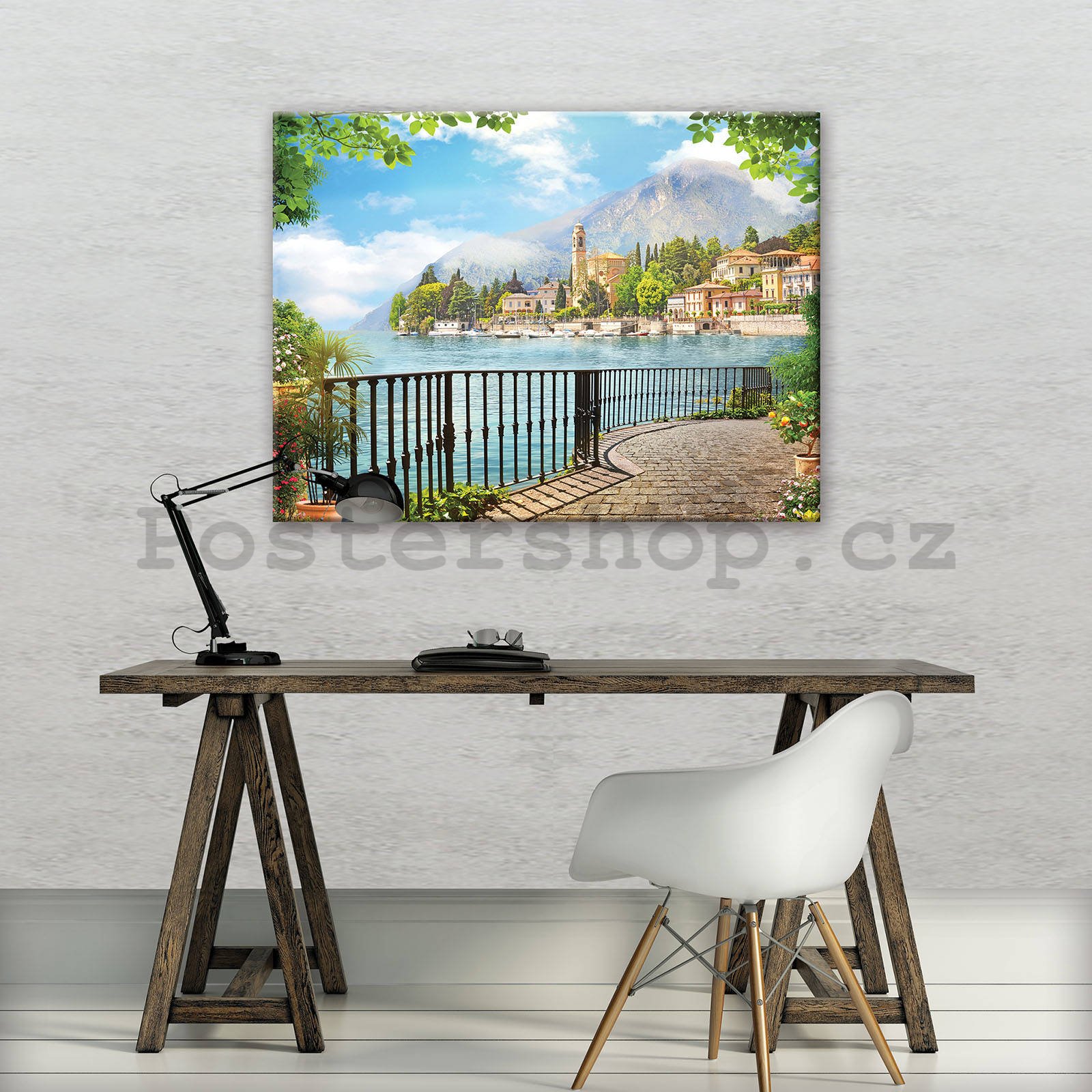 Obraz na plátně: Pohled na Komské jezero - 80x60 cm