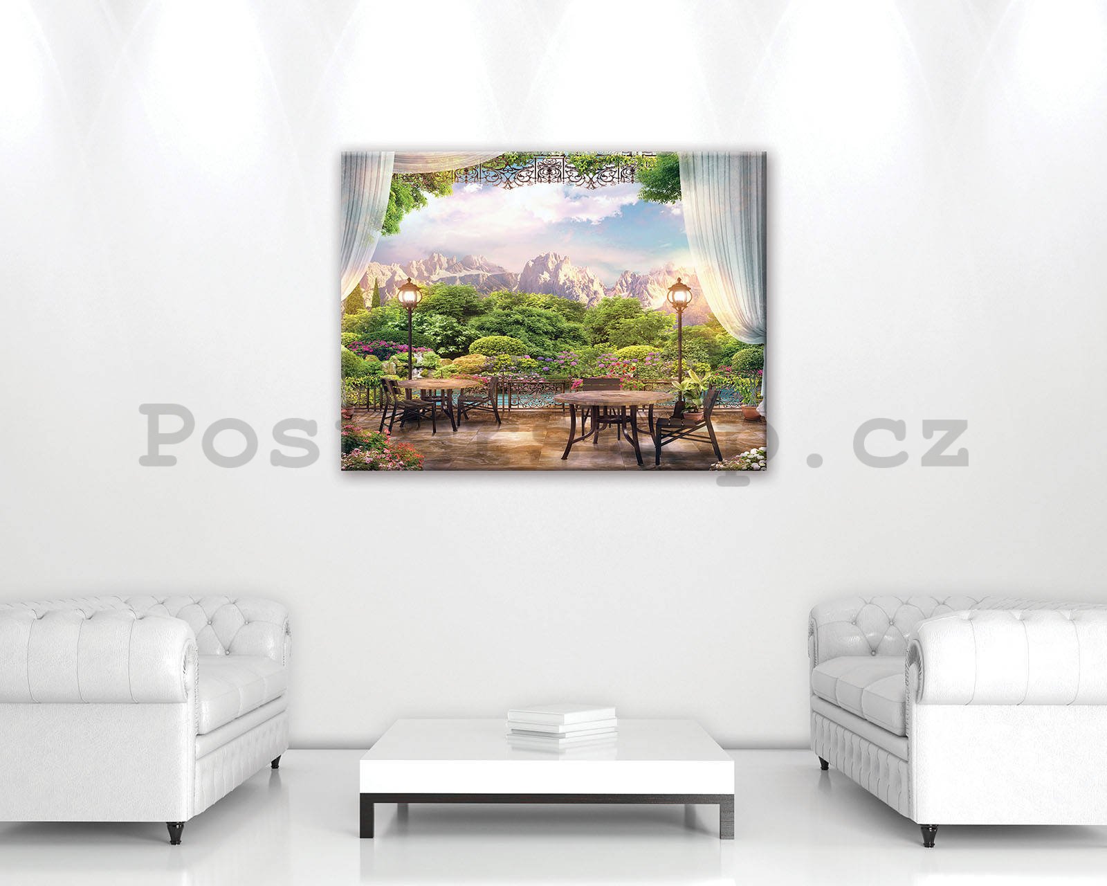 Obraz na plátně: Terasa v přírodě - 80x60 cm