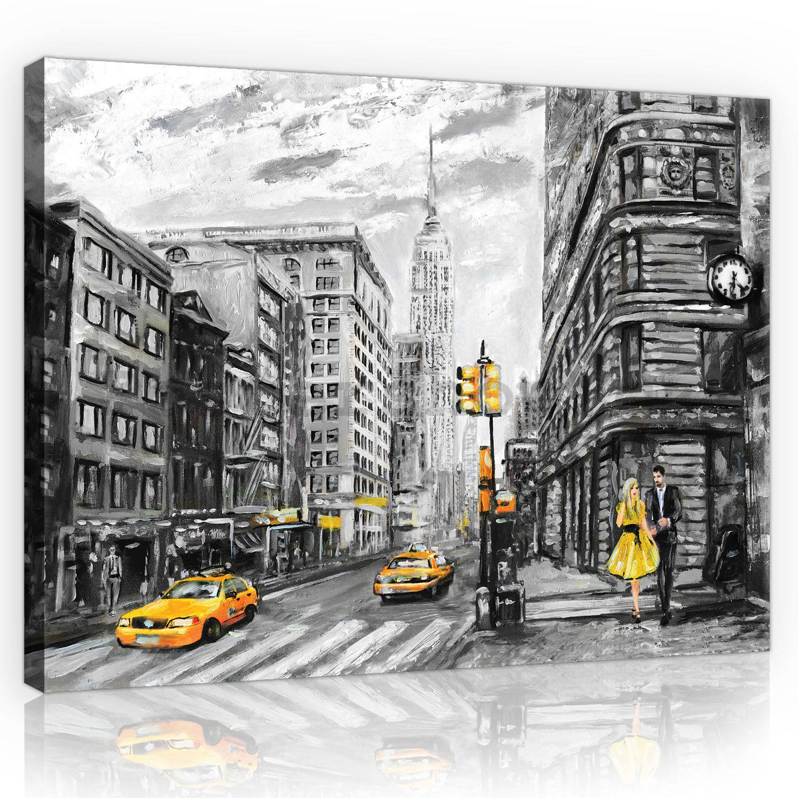 Obraz na plátně: New York (malovaný) - 80x60 cm