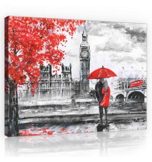 Obraz na plátně: Londýn (malovaný) - 80x60 cm