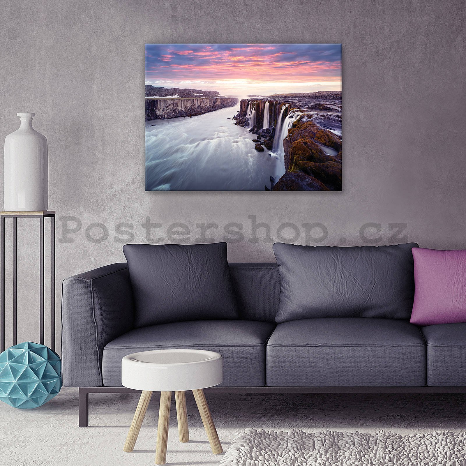 Obraz na plátně: Selfoss, Island - 80x60 cm