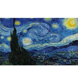 Fototapeta vliesová: Vincent Van Gogh, Hvězdná noc - 152,5x104 cm