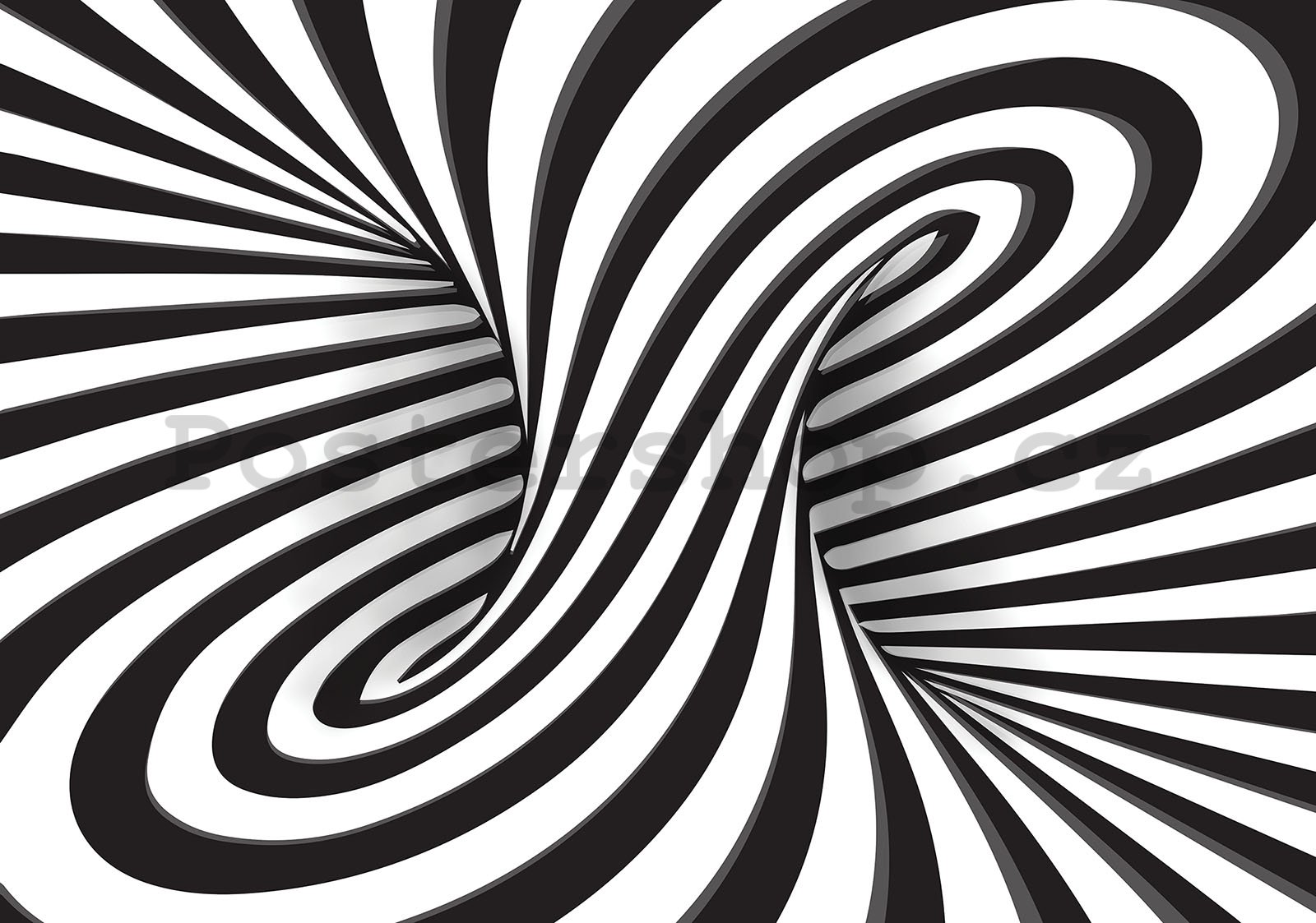 Fototapeta: Pruhovaná iluze (1) - 254x92 cm