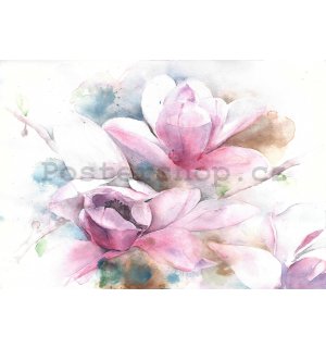Fototapeta vliesová: Magnolie (malovaná) - 104x70,5 cm