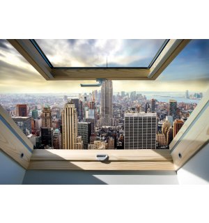 Fototapeta: Střešní okno na Manhattan - 368x254 cm