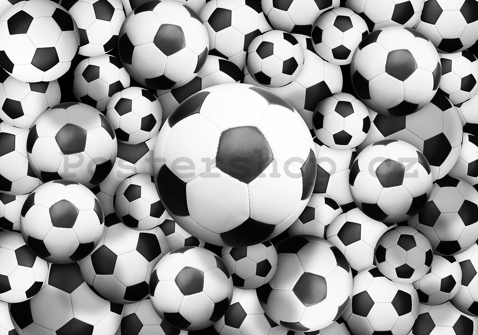 Fototapeta vliesová: Fotbalové míče (2) - 104x70,5 cm