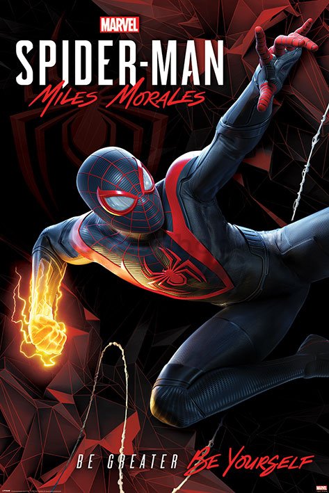 Plakát - Spider-Man Miles Morales (Cybernetic Swing)