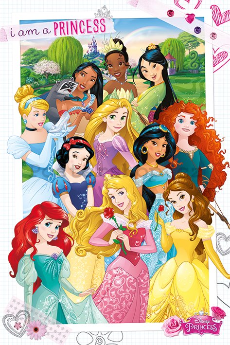 Plakát - Disney Princess (I Am A Princess)