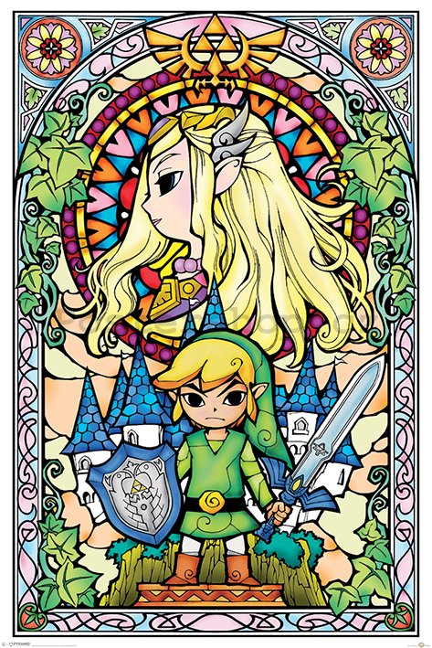 Plakát - The Legend Of Zelda (Stained Glass)