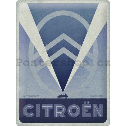 Plechová cedule: Citroën 2CV Logo - 30x40 cm
