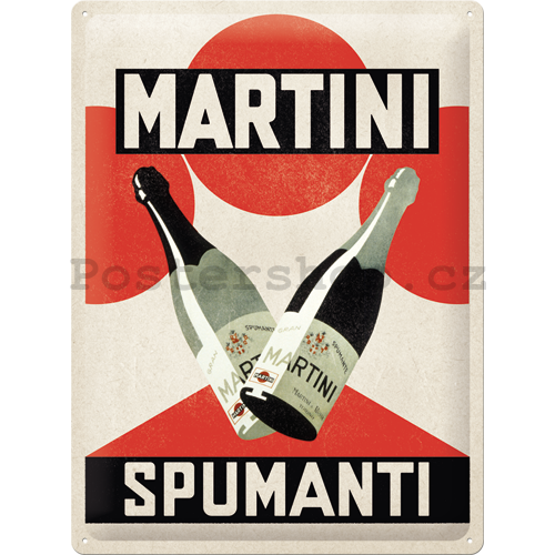 Plechová cedule: Martini Spumanti - 30x40 cm