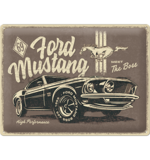 Plechová cedule: Ford Mustang (The Boss) - 40x30 cm