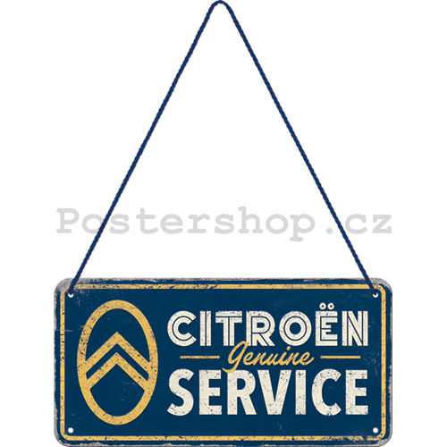 Závěsná cedule: Citroën Genuine Service - 20x10 cm