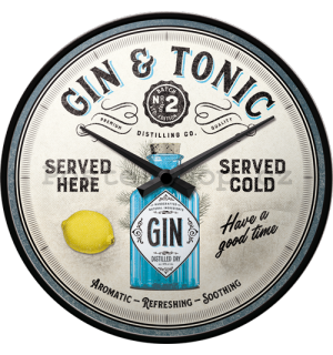 Nástěnné hodiny - Gin & Tonic Served Here