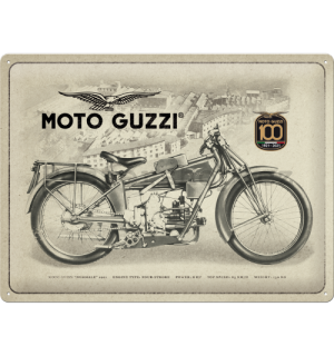 Plechová cedule: Moto Guzzi 100 Years Anniversary (Special Edition) - 40x30 cm