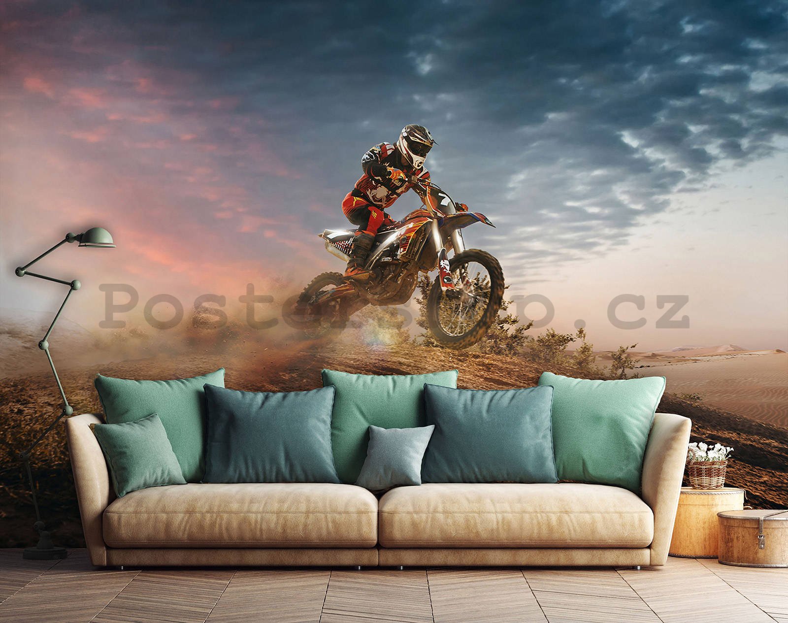 Fototapeta vliesová: Motocross - 254x184 cm